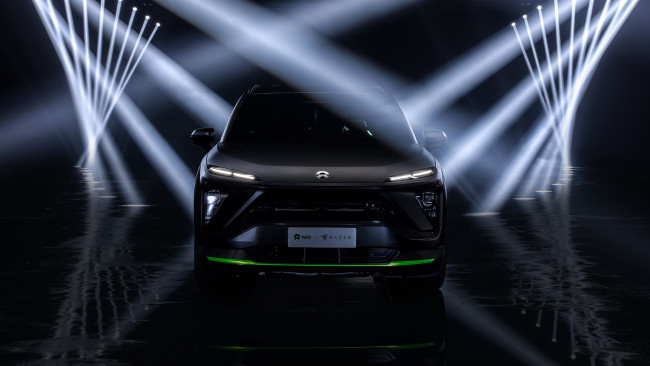 Обои картинки фото nio es6 razer edition, автомобили, nio, черный, лучи