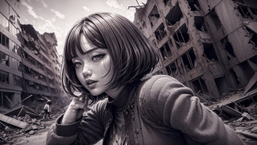 Картинка аниме город +улицы +интерьер +здания нейросети графика нейроарт ai art нейронные сети рисунки нейро искусство