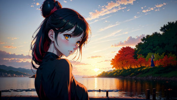 Картинка аниме пейзажи +природа нейросети графика нейроарт ai art нейронные сети рисунки нейро искусство