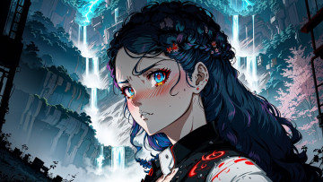 Картинка аниме пейзажи +природа нейросети графика нейроарт ai art нейронные сети рисунки нейро искусство