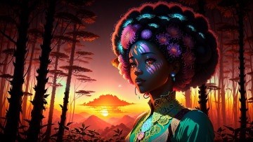 Картинка аниме пейзажи +природа нейросети графика нейроарт ai art нейронные сети рисунки нейро искусство