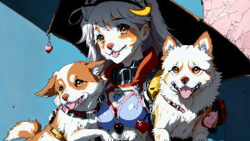 Картинка аниме животные +существа нейросети графика нейроарт ai art нейронные сети рисунки нейро искусство