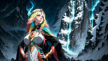 Картинка аниме зима +новый+год +рождество нейросети графика нейроарт ai art нейронные сети рисунки нейро искусство