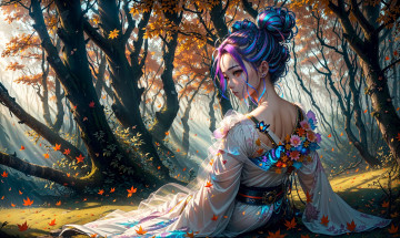 Картинка аниме пейзажи +природа нейросети графика нейроарт ai art нейронные сети рисунки нейро искусство