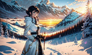 Картинка аниме пейзажи +природа нейросети графика нейроарт ai art нейронные сети рисунки нейро искусство