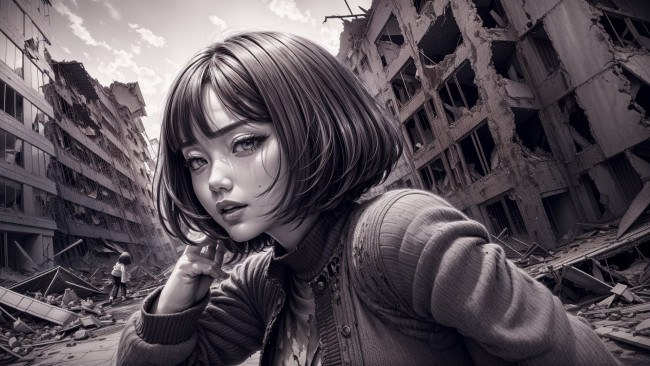 Обои картинки фото аниме, город,  улицы,  интерьер,  здания, нейросети, графика, нейроарт, ai, art, нейронные, сети, рисунки, нейро, искусство