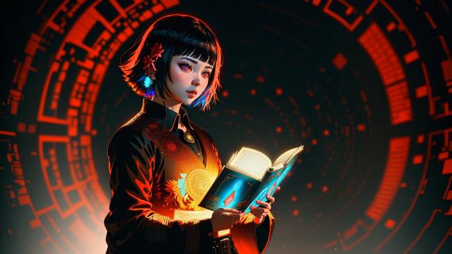 Обои картинки фото аниме, магия,  колдовство,  halloween, нейросети, графика, нейроарт, ai, art, нейронные, сети, рисунки, нейро, искусство