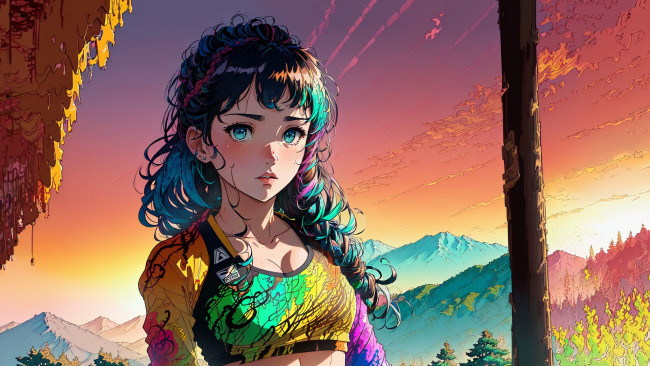 Обои картинки фото аниме, пейзажи,  природа, нейросети, графика, нейроарт, ai, art, нейронные, сети, рисунки, нейро, искусство