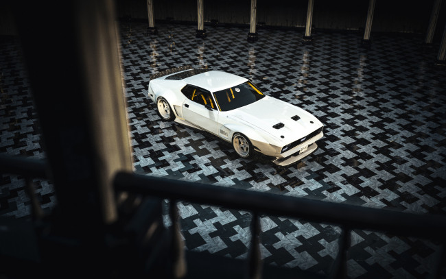 Обои картинки фото ford mustang mach-1 evo 1971, автомобили, 3д, ford, mustang, mach-1, evo, 1971, tuning, car, тюнинг, авто