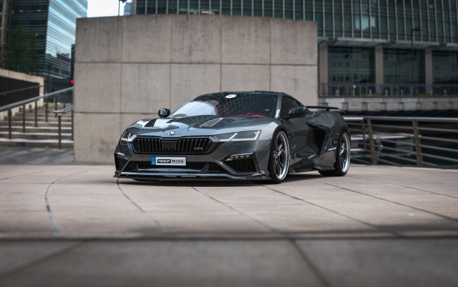 Обои картинки фото skoda octavia rs, автомобили, 3д, skoda, octavia, rs, 4-generation, with, mid-engine, tuning, car, тюнинг, авто