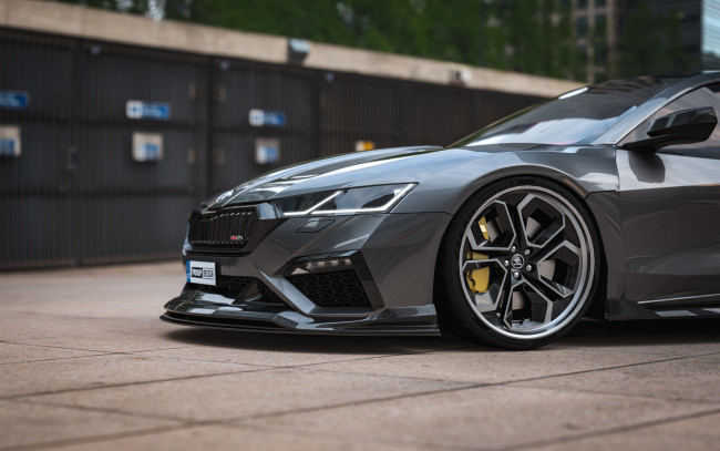 Обои картинки фото skoda octavia rs, автомобили, 3д, skoda, octavia, rs, 4-generation, with, mid-engine, tuning, car, тюнинг, авто