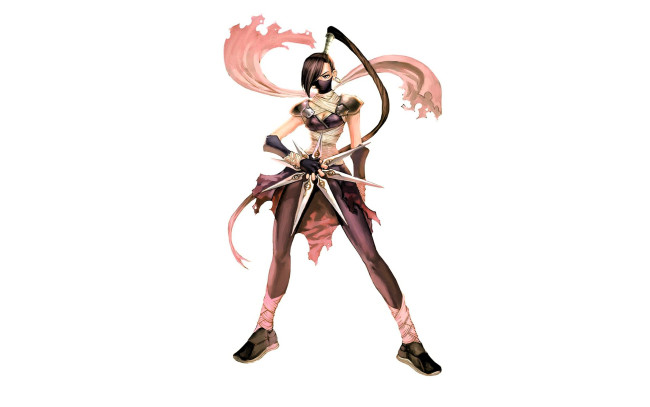 Обои картинки фото видео игры, ragnarok online, персонаж, девушка, маска, оружие, шарф