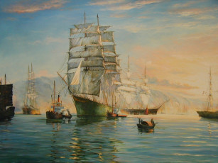 Картинка корабли рисованные