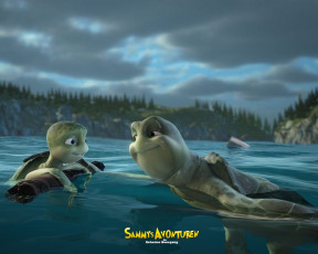 обоя шевели, ластами, мультфильмы, sammy`s, adventures, the, secret, passage