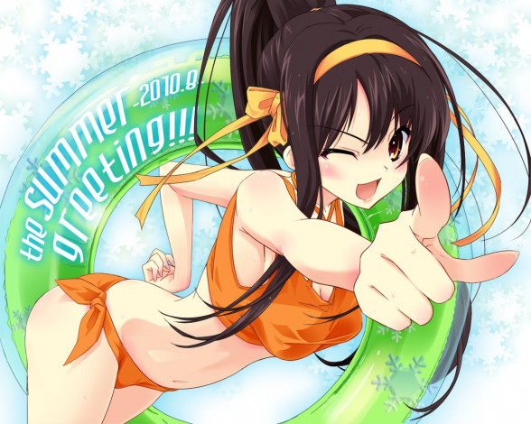 Обои картинки фото аниме, the, melancholy, of, haruhi, suzumiya