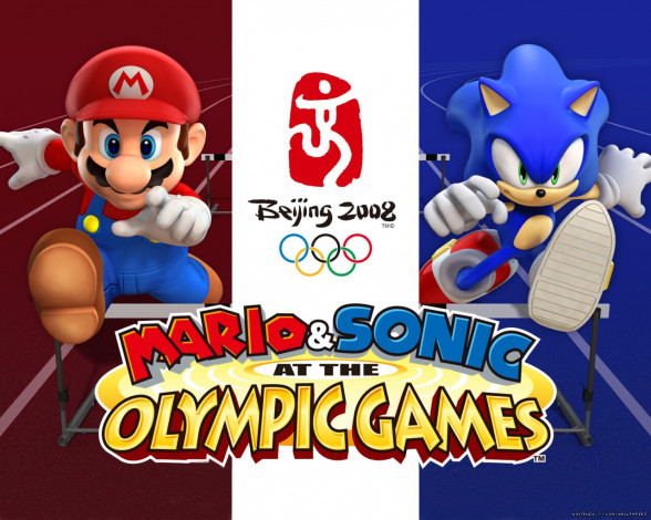 Обои картинки фото mario, sonic, at, the, olympic, games, видео, игры