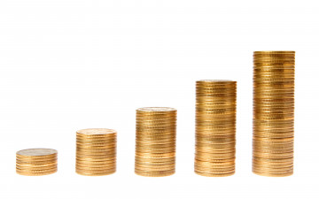 Картинка разное золото купюры монеты