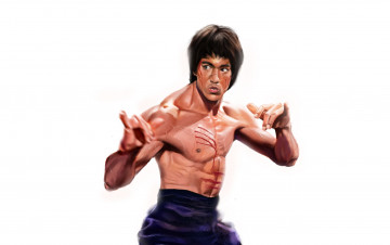 Картинка bruce lee рисованные люди