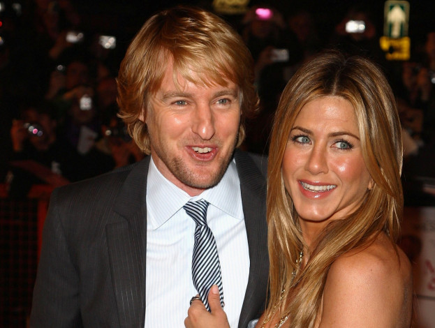 Обои картинки фото owen, wilson, and, jennifer, aniston, разное, знаменитости