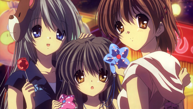 Обои картинки фото аниме, clannad, девушки