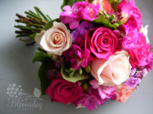 Картинка цветы букеты композиции розы флоксы фрезия астрантия