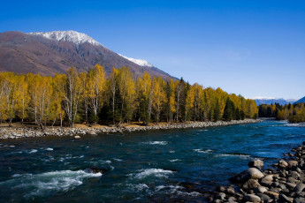 Картинка природа реки озера деревья горы река камни