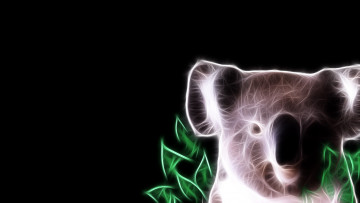 Картинка 3д графика animals животные панда