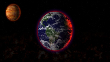 Картинка from space космос арт простанство луна земля