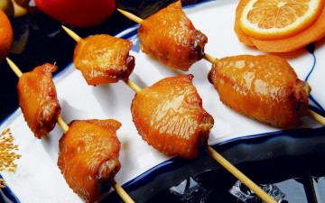 Картинка еда шашлык барбекю шпажки курица