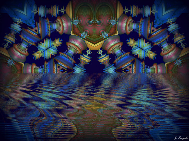 Обои картинки фото 3д, графика, fractal, фракталы, цвета, узор, фон