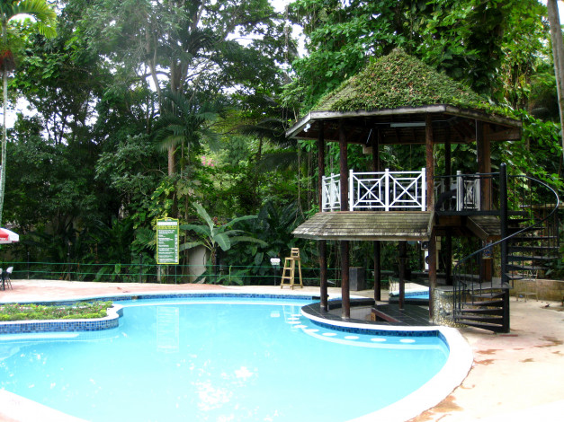 Обои картинки фото ocho, rios, jamaica, интерьер, бассейны, открытые, площадки
