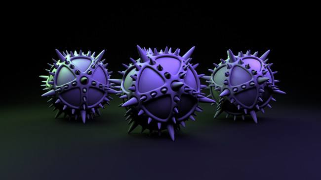 Обои картинки фото 3д, графика, шары, шипы