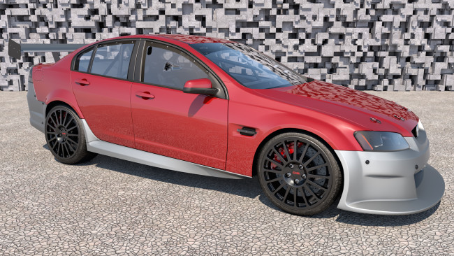 Обои картинки фото автомобили, 3д, стена, автомобиль