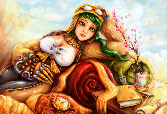 Обои картинки фото видео, игры, blade, and, soul, когти, книга, девушка