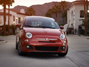 Картинка автомобили fiat красный us-spec sport 500