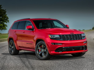 обоя автомобили, jeep, 2015г, cherokee, srt, красный, wk2, red, vapor, grand