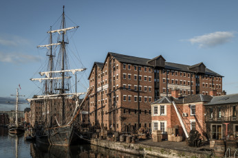 Картинка корабли парусники канал город корабль мачты