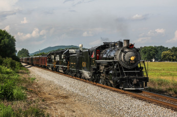 Картинка техника паровозы дорога железная вагоны паровоз рельсы