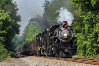 Картинка техника паровозы дорога железная вагоны паровоз рельсы