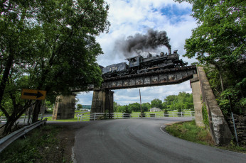 Картинка техника паровозы паровоз рельсы вагоны железная дорога