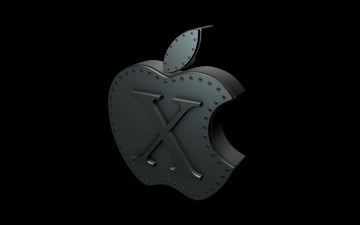 обоя компьютеры, mac os, фон, логотип