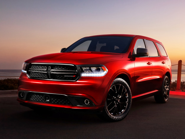 Обои картинки фото автомобили, dodge, красный, blacktop, r-t, durango, 2014г