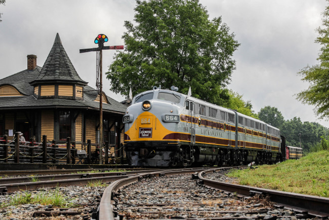 Обои картинки фото техника, поезда, состав, локомотив, дорога, рельсы, железная