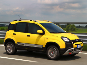 Картинка автомобили fiat panda 319 cross желтый 2014г