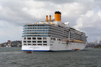 Картинка costa+deliziosa корабли лайнеры круизный лайнер