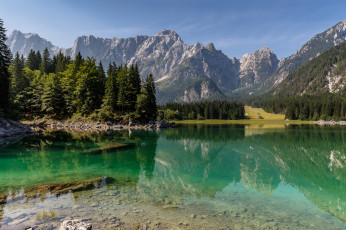 Картинка природа реки озера озеро лес горы