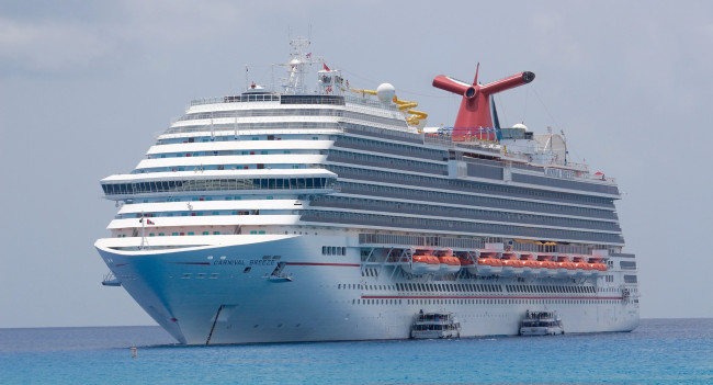 Обои картинки фото carnival breeze, корабли, лайнеры, круизный, лайнер