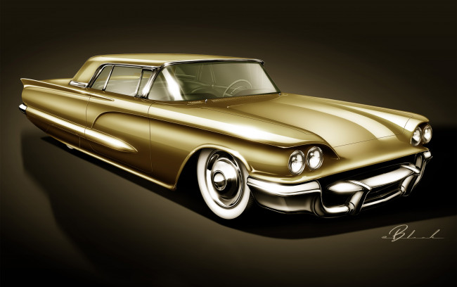 Обои картинки фото автомобили, рисованные, ford