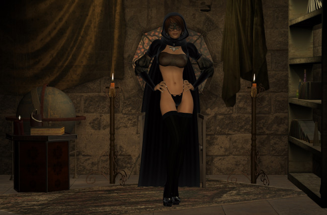 Обои картинки фото 3д графика, люди , people, свечи, фон, взгляд, девушка