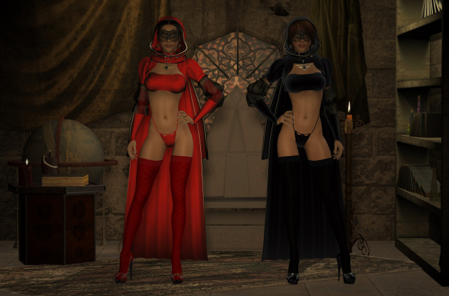 Обои картинки фото 3д графика, люди , people, свечи, фон, взгляд, девушки